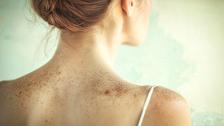 Young Woman Exhibiting a Concerning Mole
