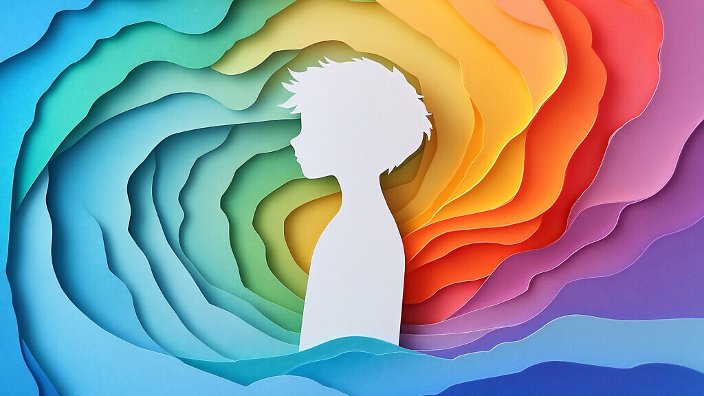 Paper cut illustration