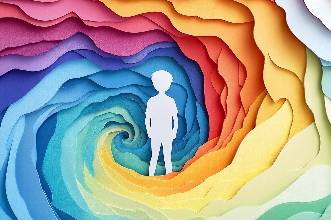 Paper cut illustration