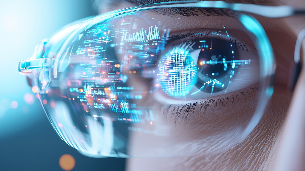 Smart eyewear with hologram interface, tech-enhanced lenses, virtual assistant display