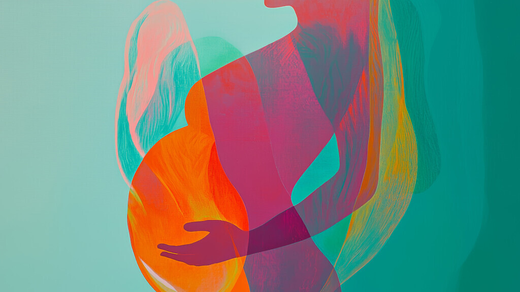 Pregnant woman abstract
