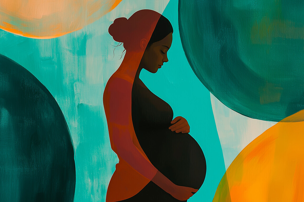 Pregnant woman abstract