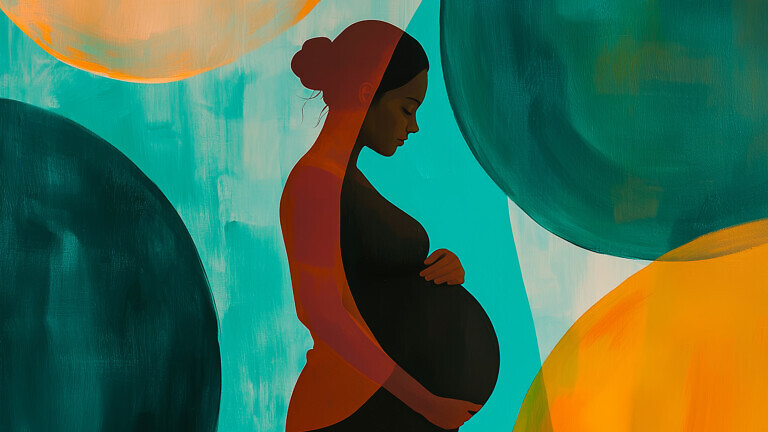 Pregnant woman abstract
