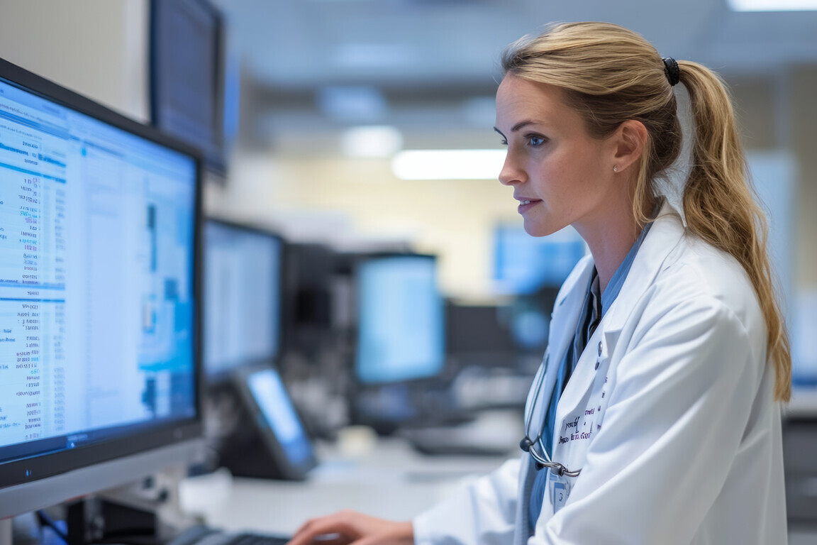 Advanced clinical trial software systems used in tracking patient progress and outcomes