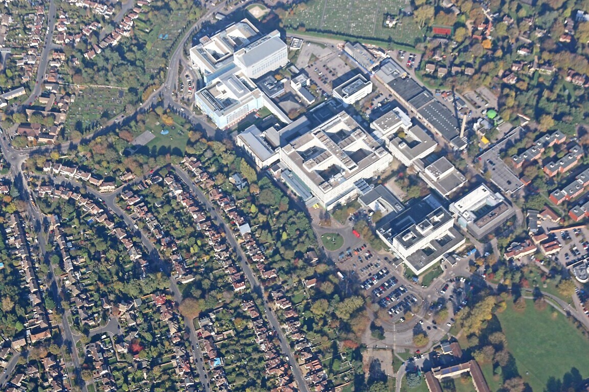 Aerial view of Headington and John Radcliffe Hospital, Oxford