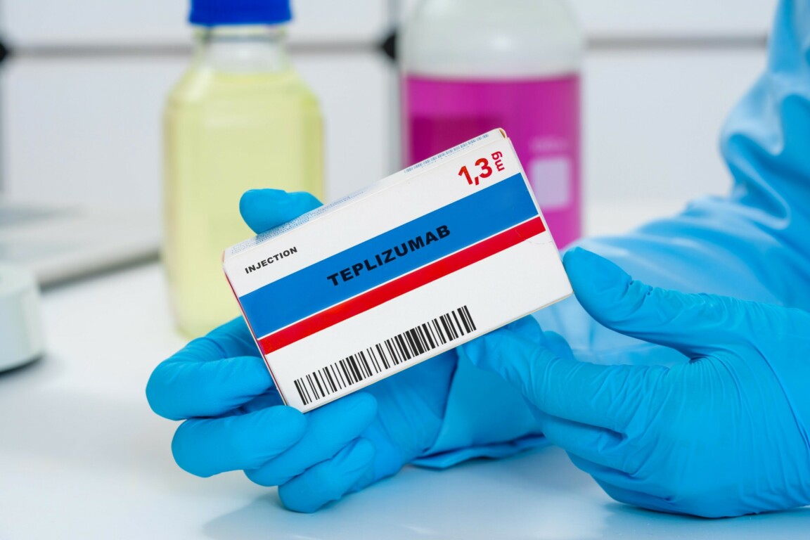 Teplizumab Delays type 1 diabetes onset by preserving beta cells.