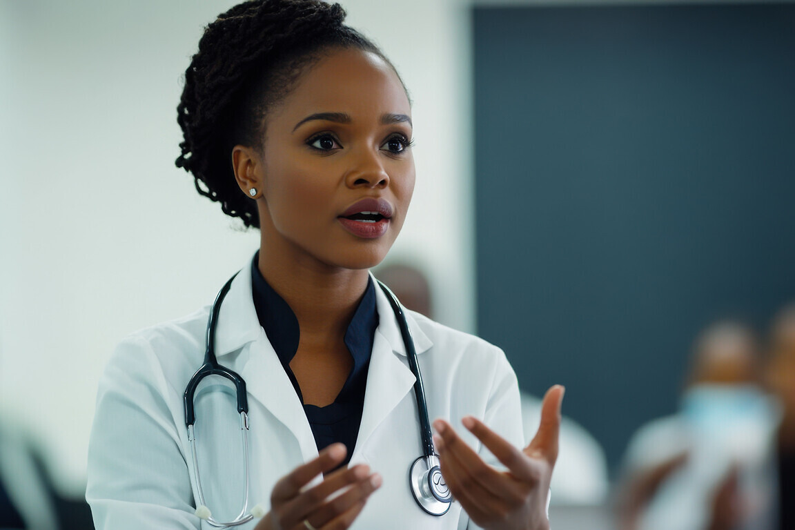 Medical professional engages students