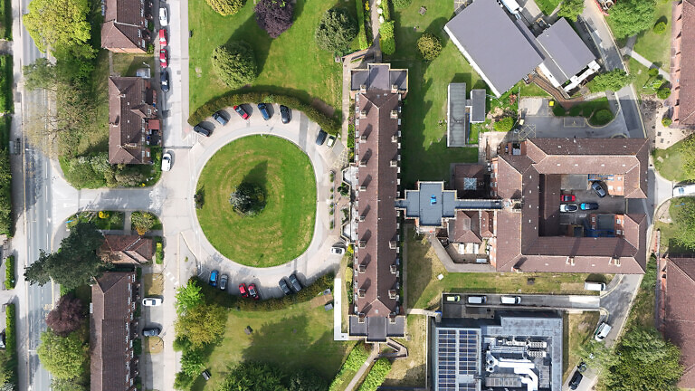 Aerial view of Castle Hill Hospital in Hull.