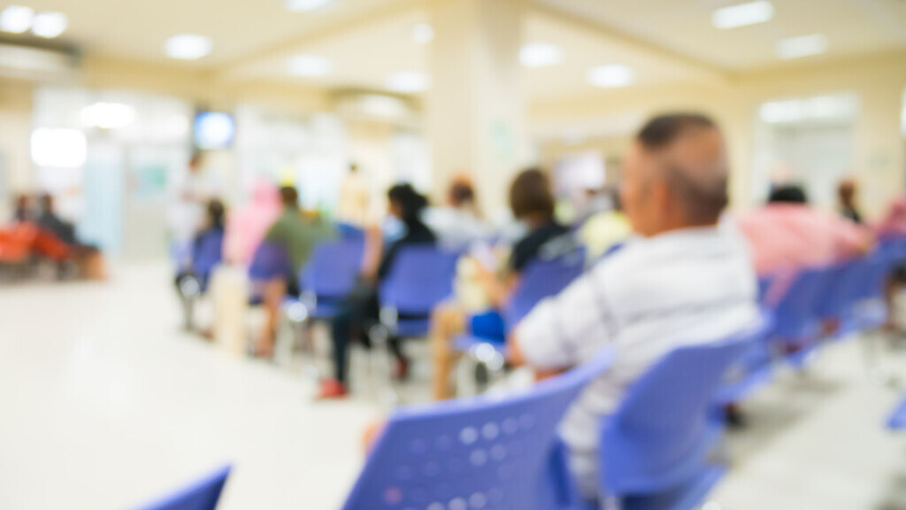 People in a waiting room of hospital