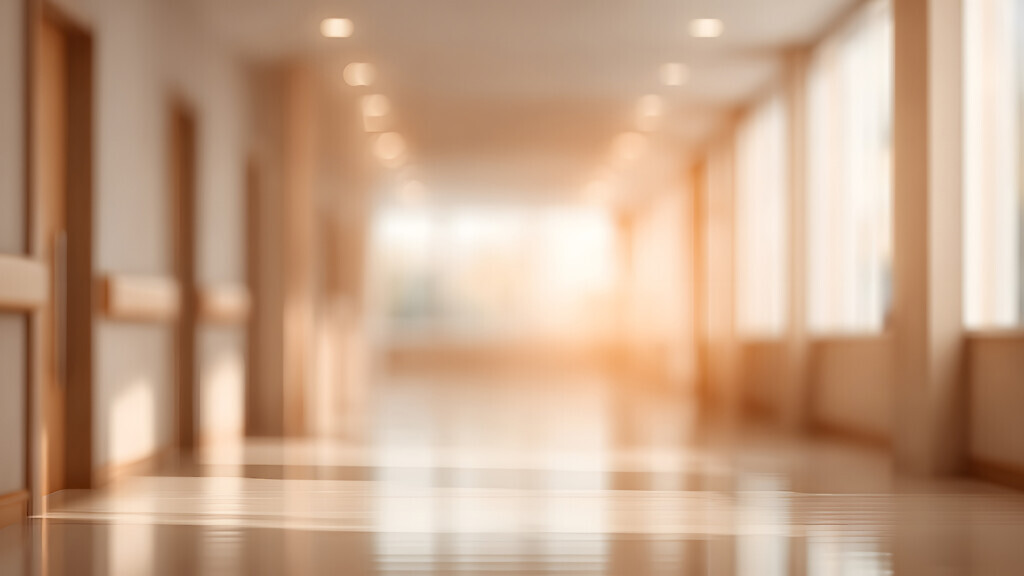 blurred image of a hospital