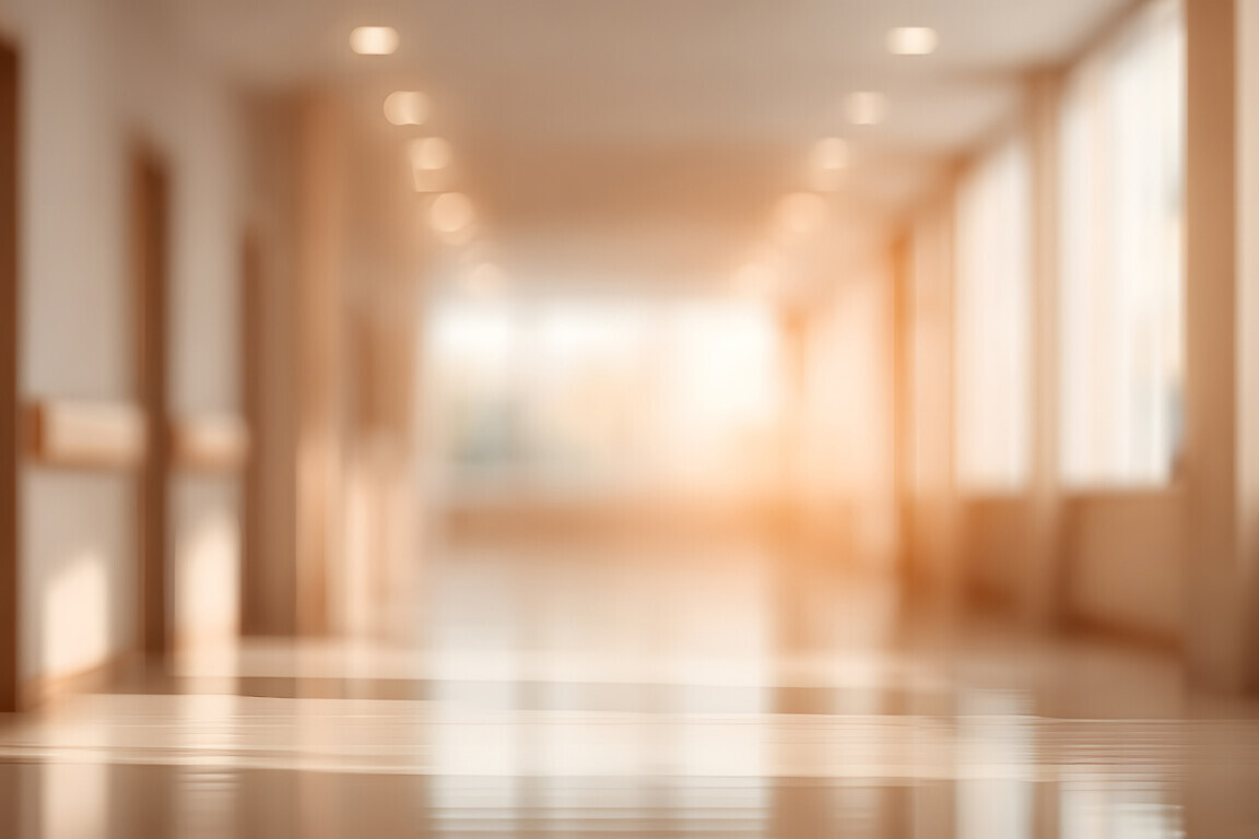 blurred image of a hospital
