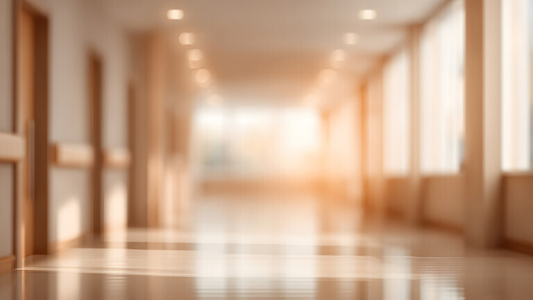 blurred image of a hospital