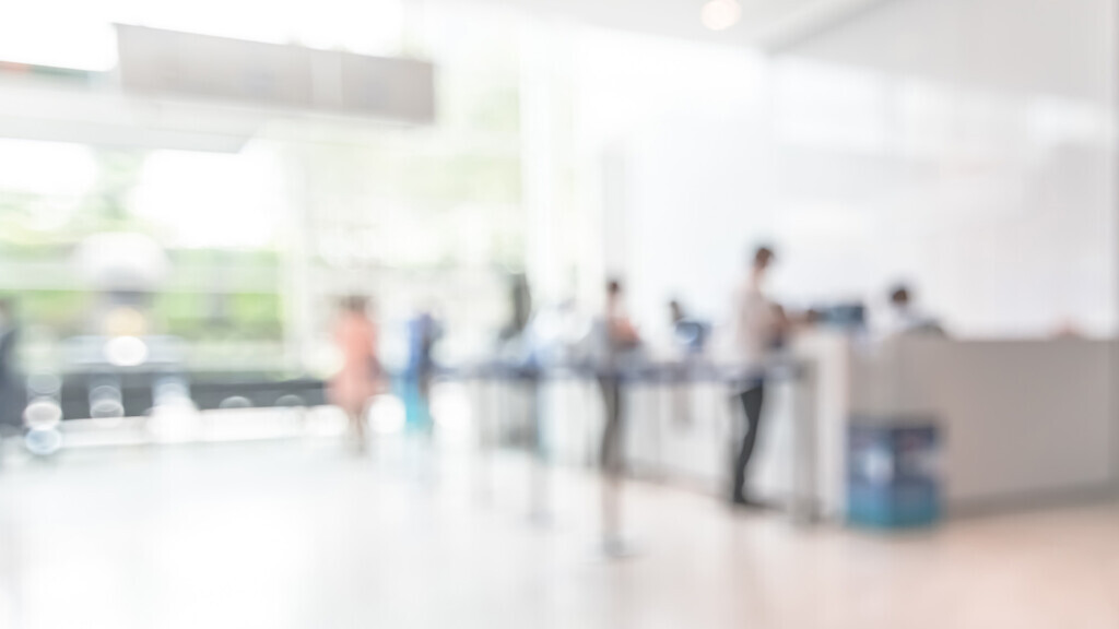 blurred hospital