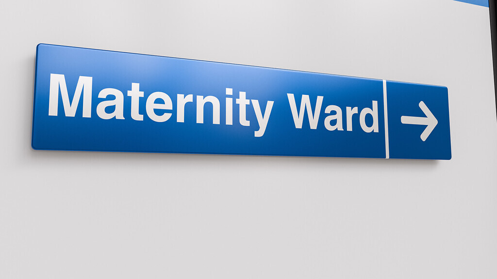 Maternity ward sign