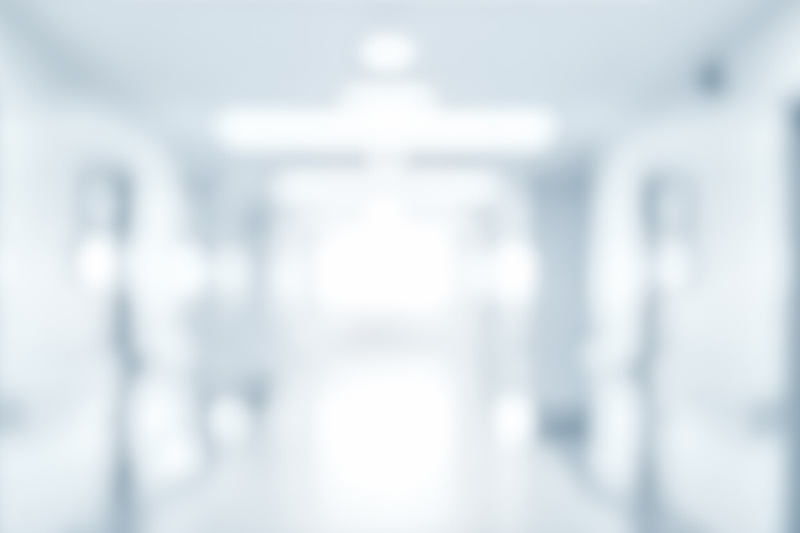 Blurred hospital corridor