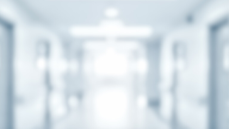 Blurred hospital corridor