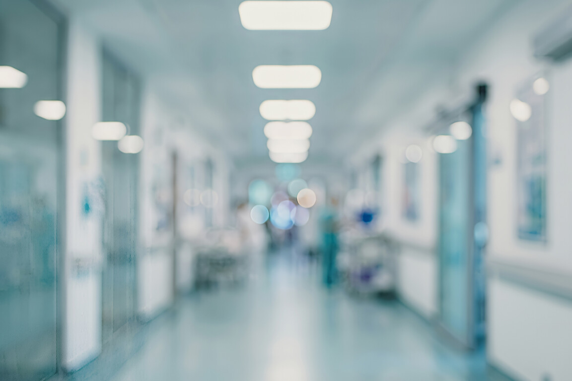 Blurred hospital