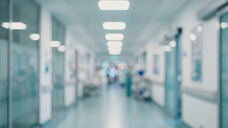 Blurred hospital