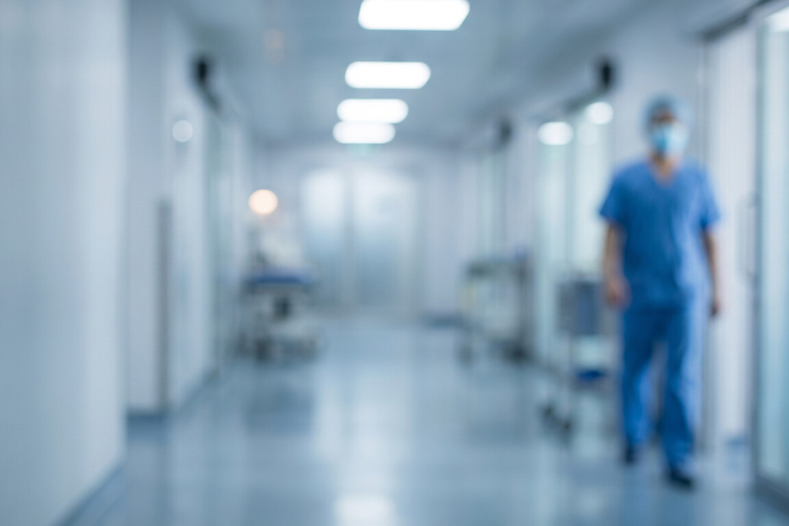Blurred hospital