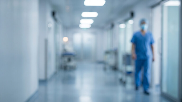 Blurred hospital