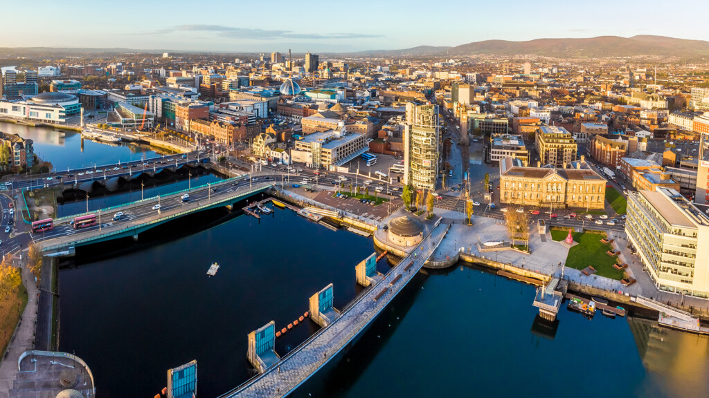 Aerial view of Belfast.