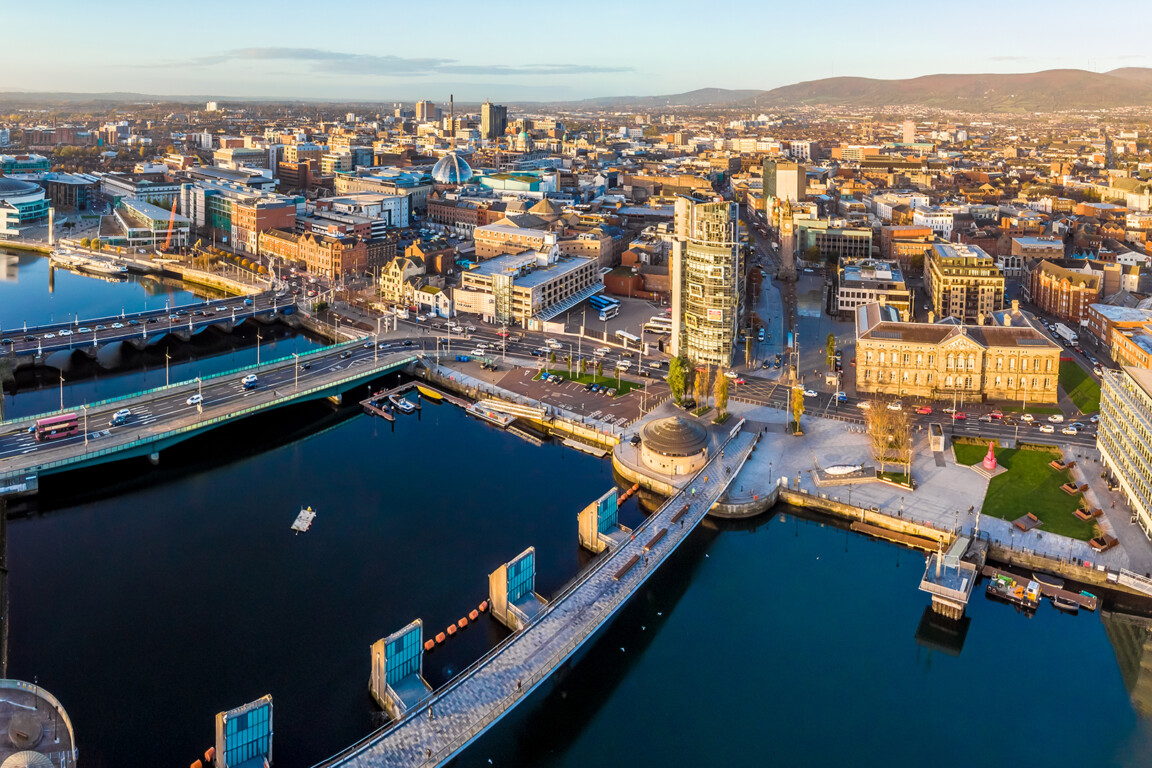 Aerial view of Belfast.