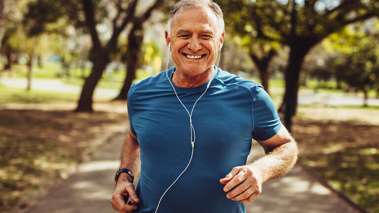 Senior man working out for good health