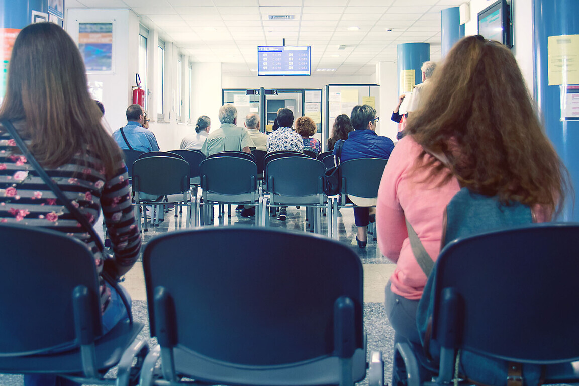 People in a waiting room of hospital
