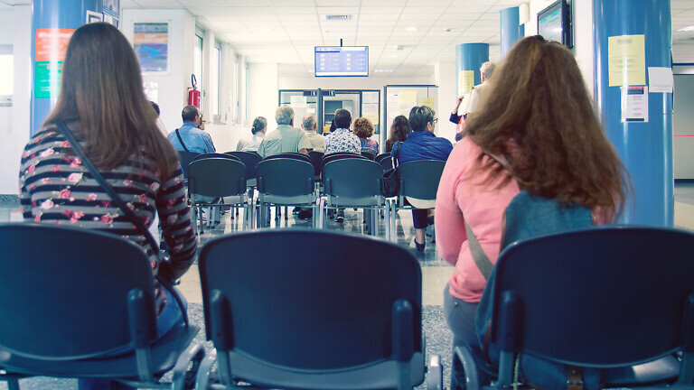 People in a waiting room of hospital