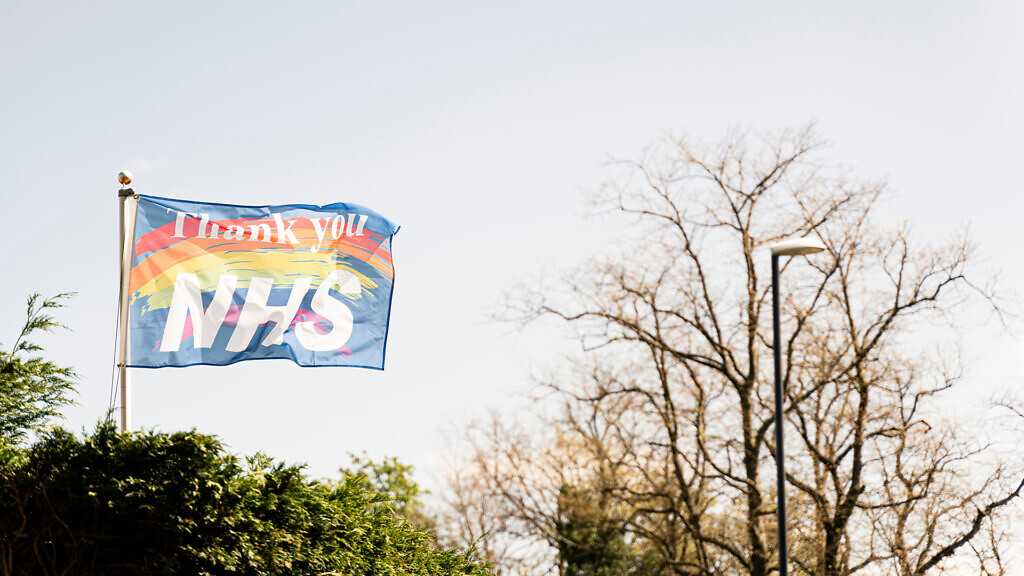 coronavirus NHS rainbow flag thank you covid 19