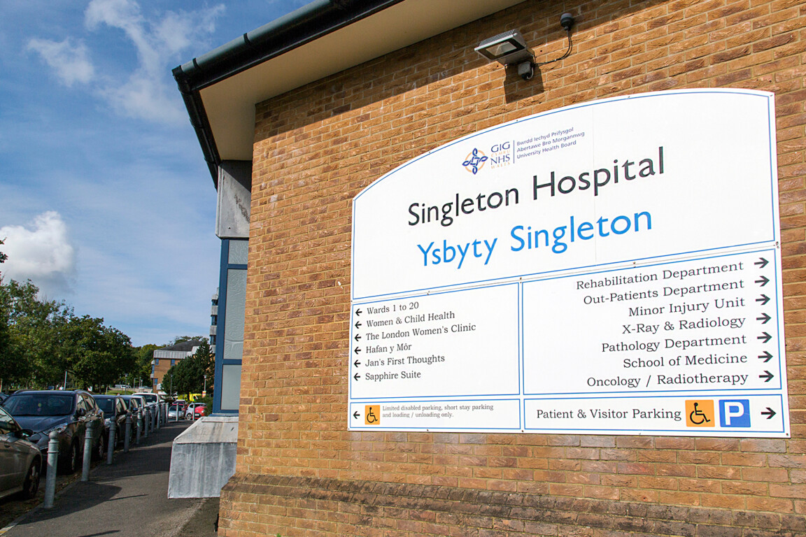 Singleton Hospital in Swansea, Wales
