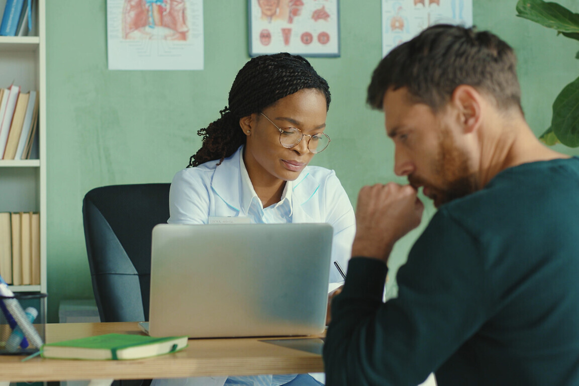Doctor consulting a patient