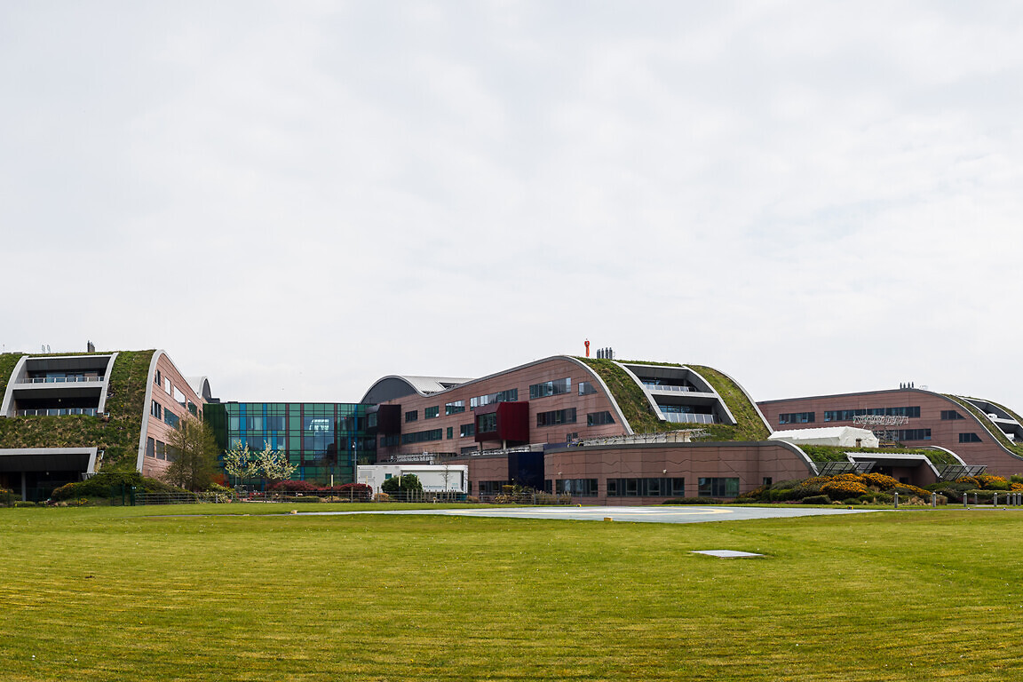 Helipad in front of Alder Hey hospital