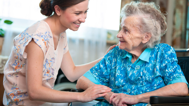 Care home family visit