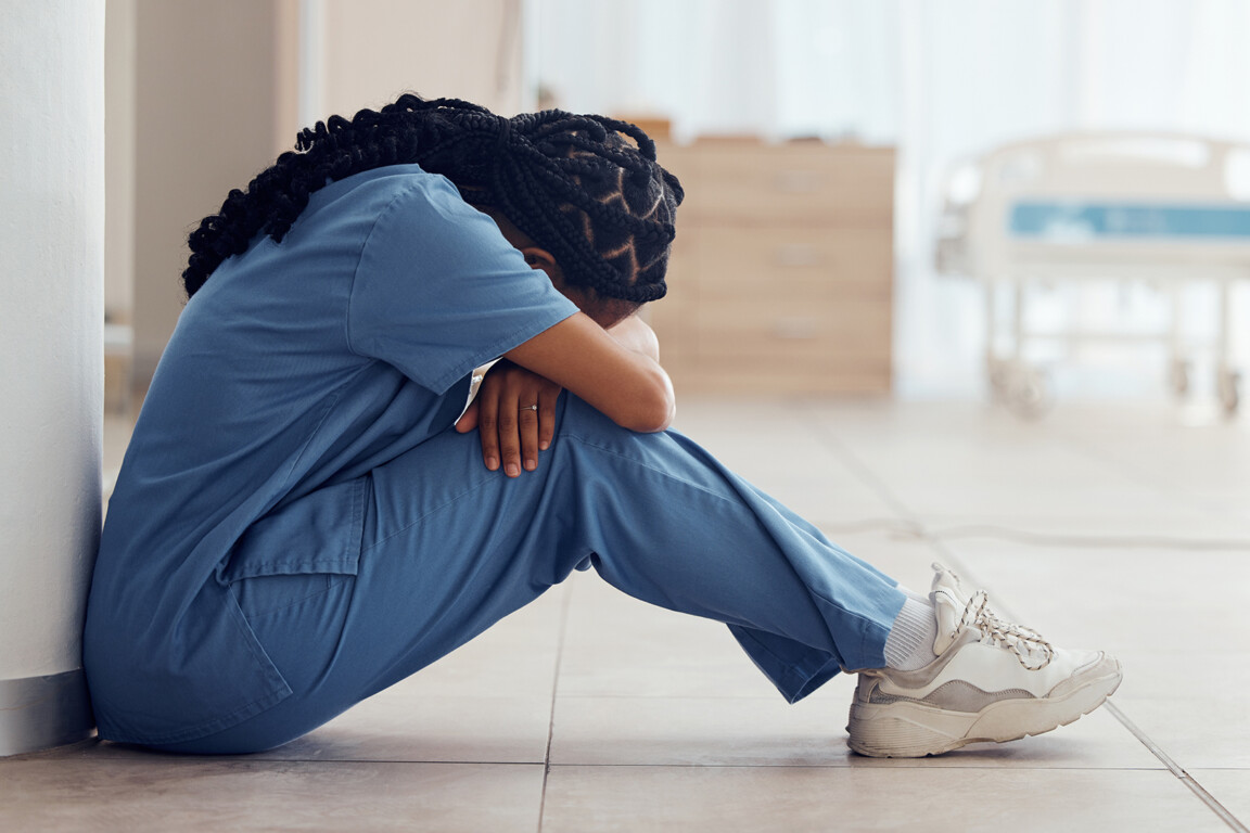 Exhausted nurse