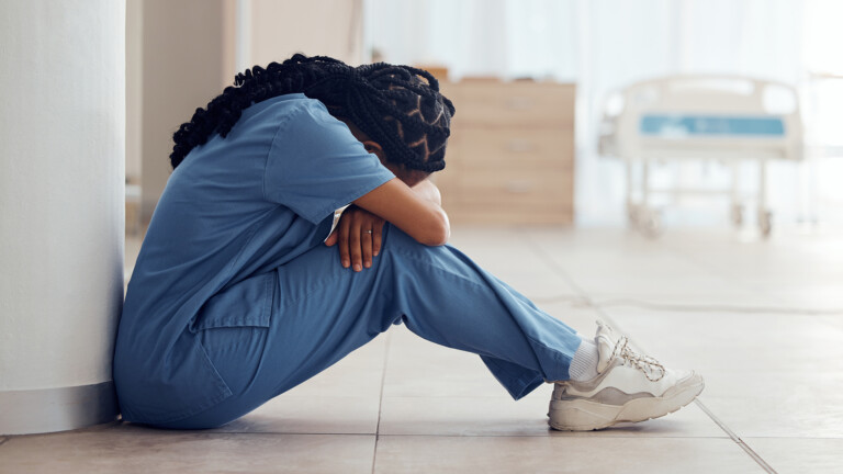 Exhausted nurse