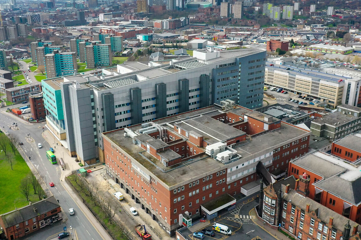 Aerial photo of St James's University Hospital