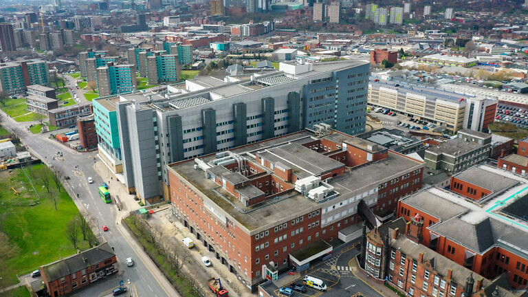 Aerial photo of St James's University Hospital