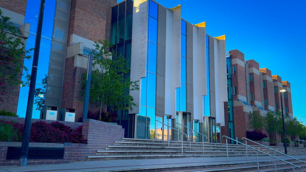 The library of The University of Kent in Canterbury.