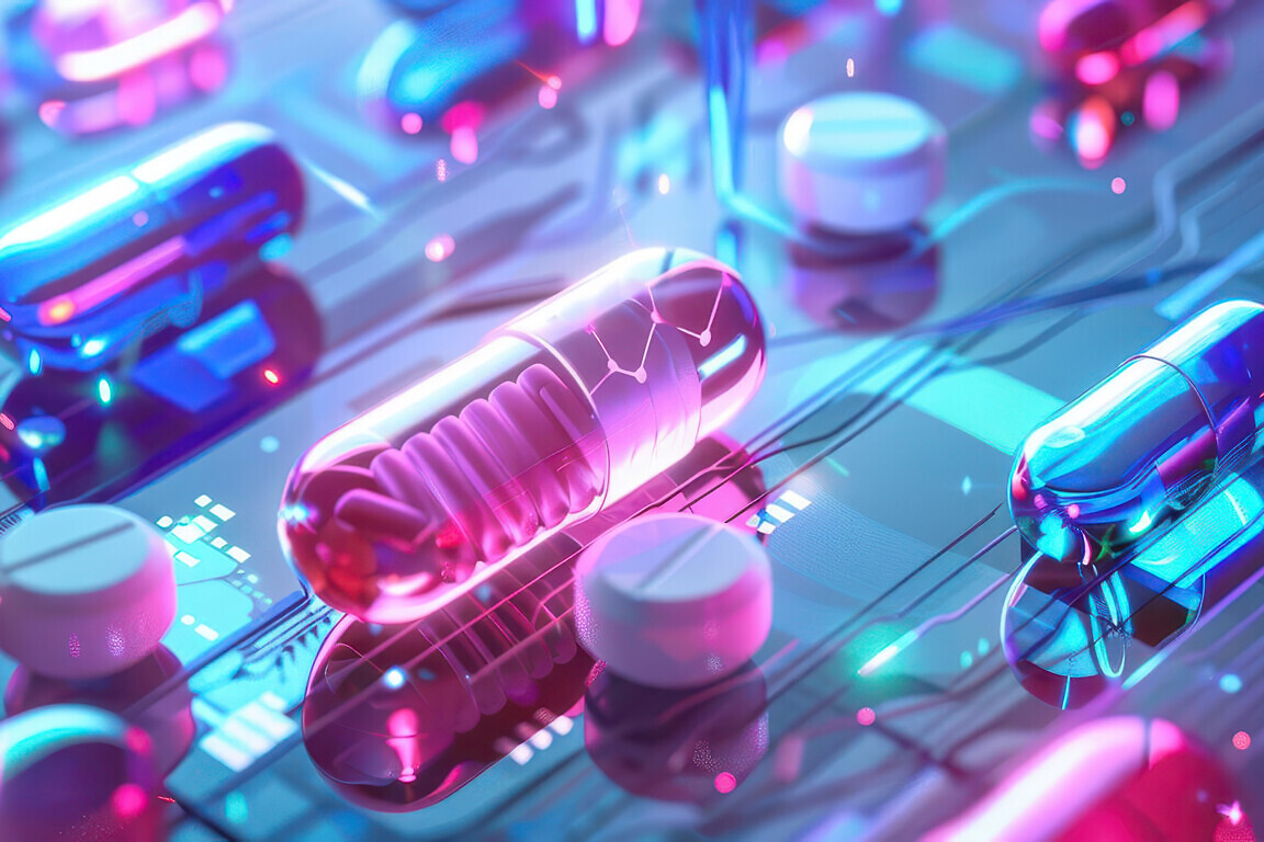 Digital assets representing medical innovation and healthcare.