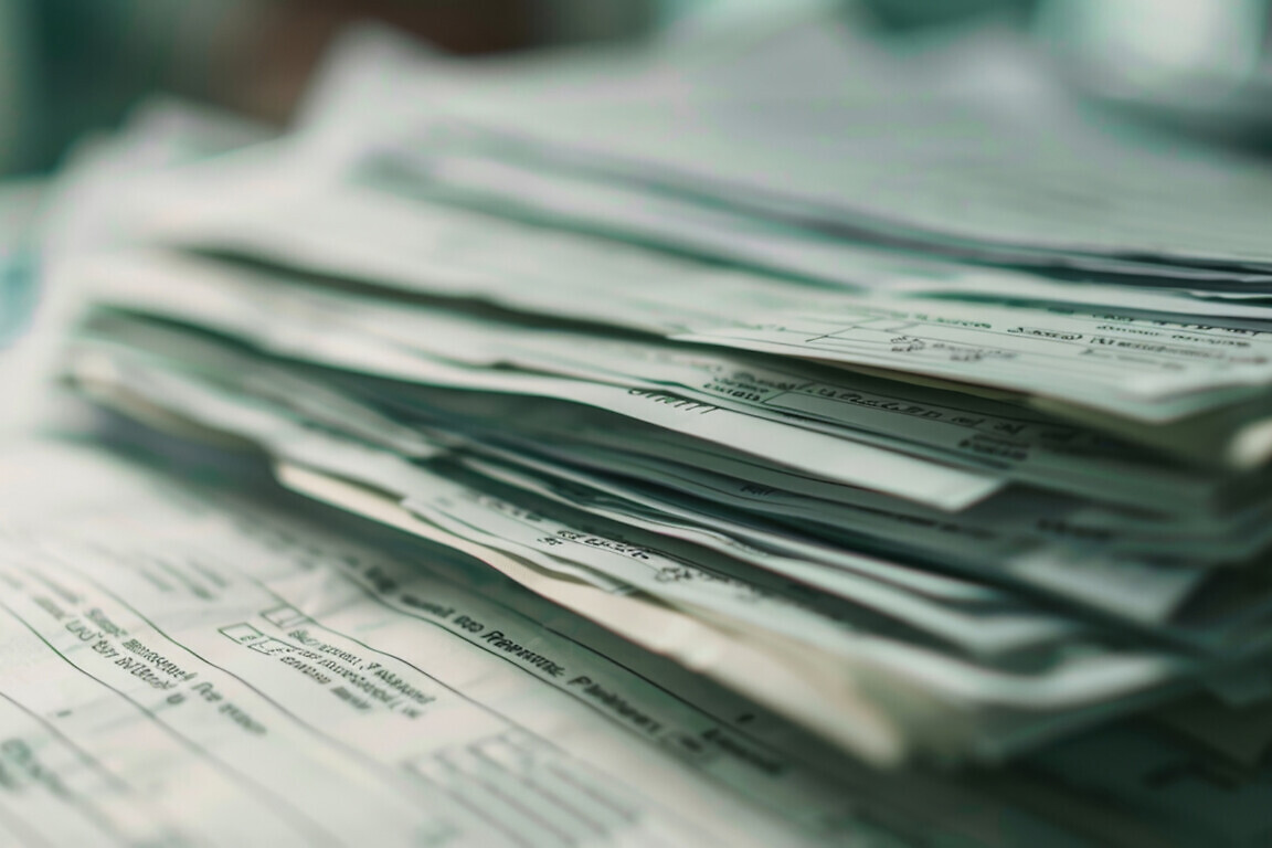 A close-up of a medical chart with patient information