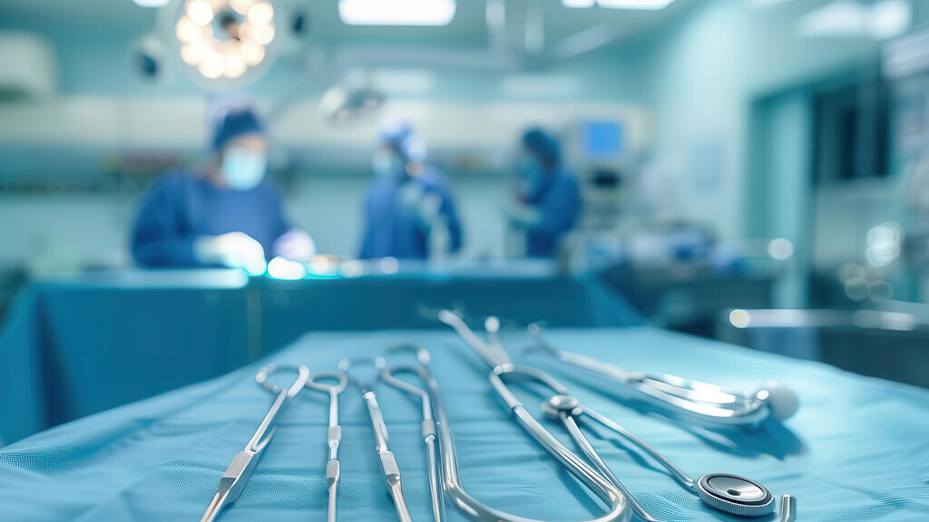 The sterile environment of an operating room