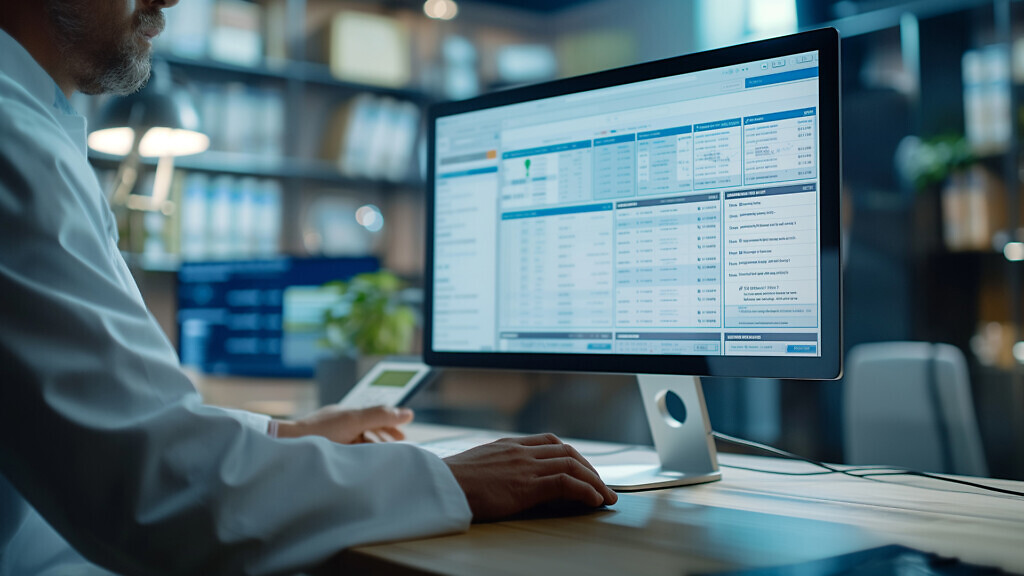 Doctor Reviewing Results in an Electronic Health Record (EHR).