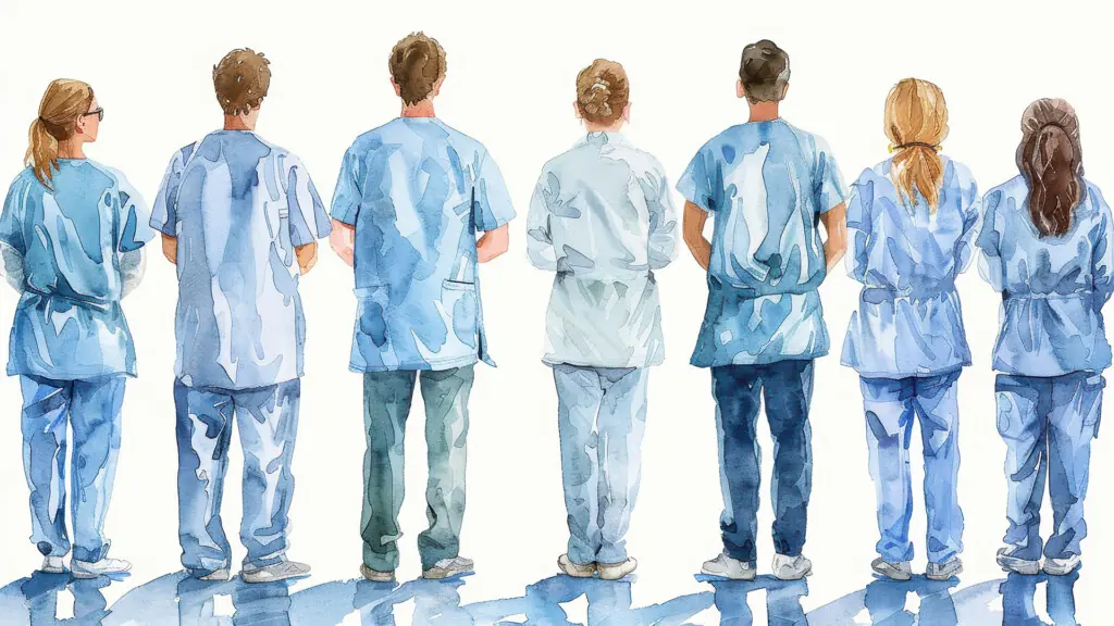 Doctors NHS strike watercolor style