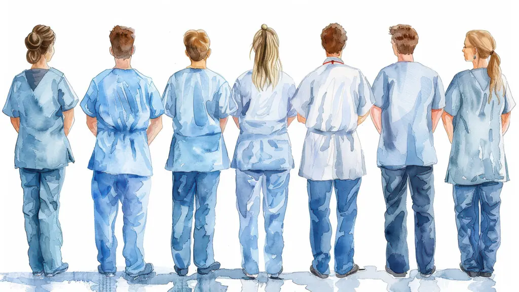 Doctors NHS strike watercolor style