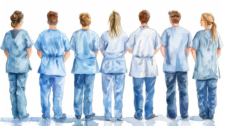 NHS watercolor style