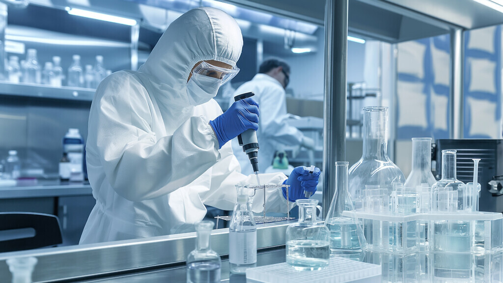 Researcher in a lab working