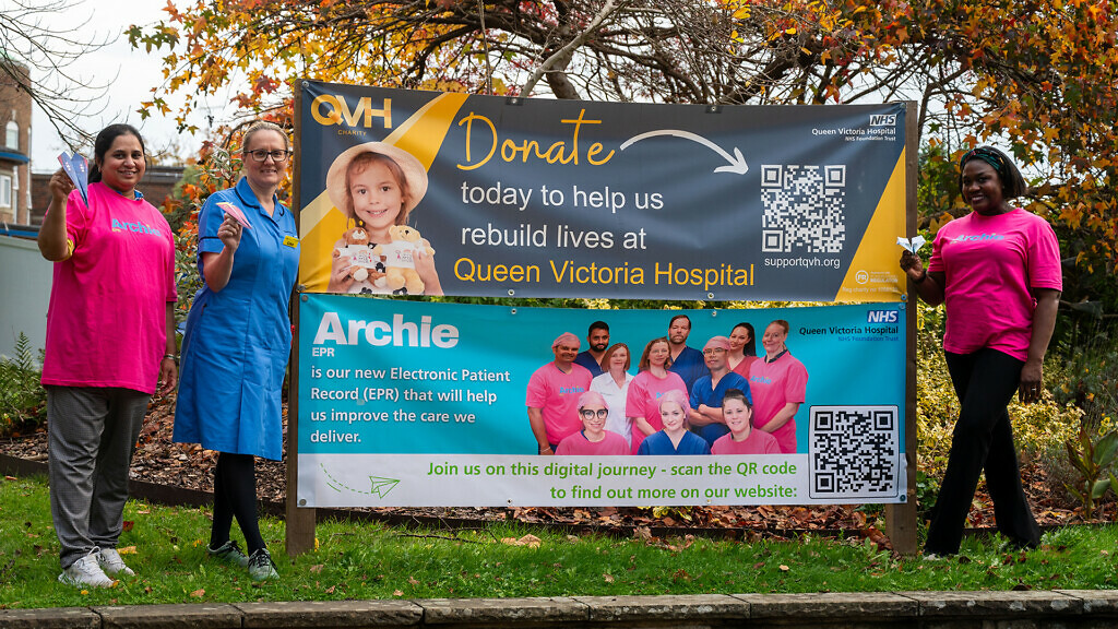 Staff at East Grinstead’s Queen Victoria Hospital NHS Foundation Trust