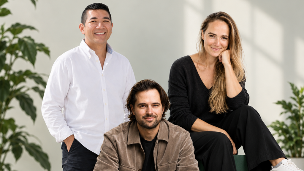 Axo Longevity founders Sergio Tang, Andrew McCarthy and Octavia Seymour.