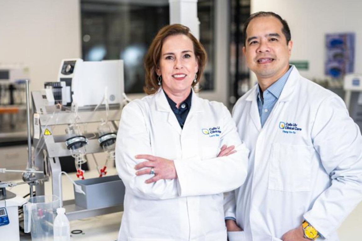 Calla Lily Clinical Care co-founder and chair Lara Zibners and chief executive Thang Vo-Ta.